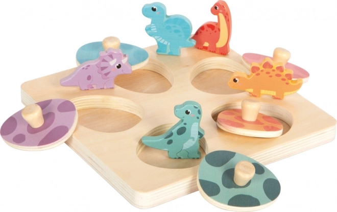 Leseni spominski puzzle dinozavri