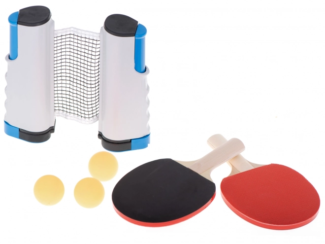 Set za namizni tenis - mrežica in loparji z žogicami