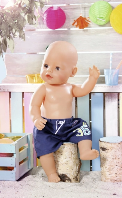Baby born poletne plažne kratke hlače modre