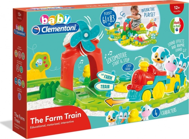 CLEMENTONI BABY Interaktivni igralni set vlak na kmetiji z zvoki