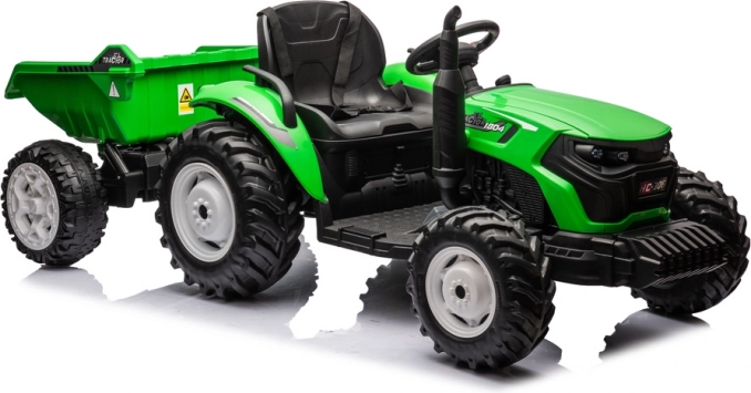 Akumulatorski traktor s prikolico 24V svetlo zelen