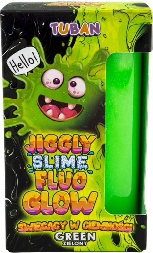 Tuban Jiggle Slime Fluo Glow zelen svetleč v temi 430 g