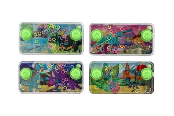 Vodna igra miselna naloga 11x6cm plastika dinozaver 4 vrste 24kos v škatli