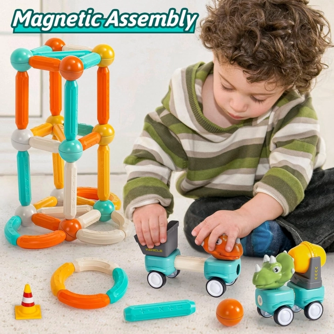 Woopie magnetske kocke dinozavri konstrukcijski set