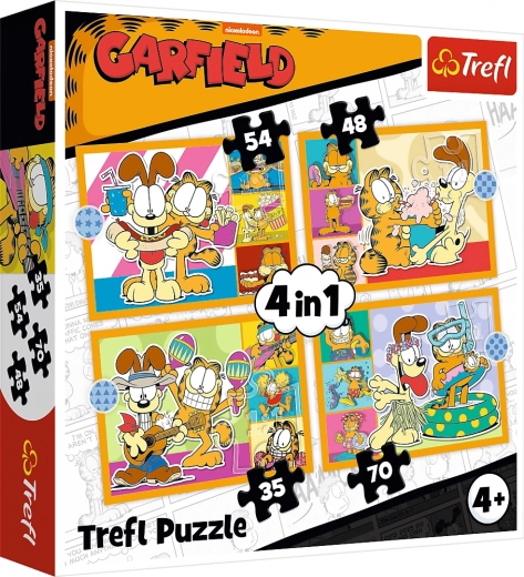 Sestavljanka TREFL Garfield obožuje lazanje 4v1