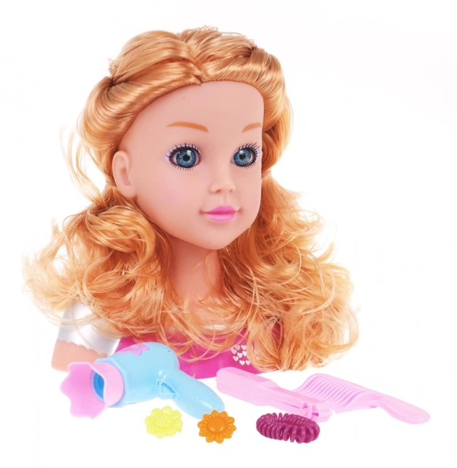 Blond stilistka glava + dodatki