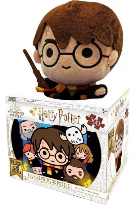 3D Puzzle Harry Potter 300 kosov s plišastim igračem