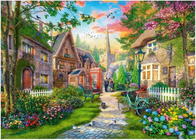 RAVENSBURGER Puzzle Sprehod po vaških ulicah 1000 kosov