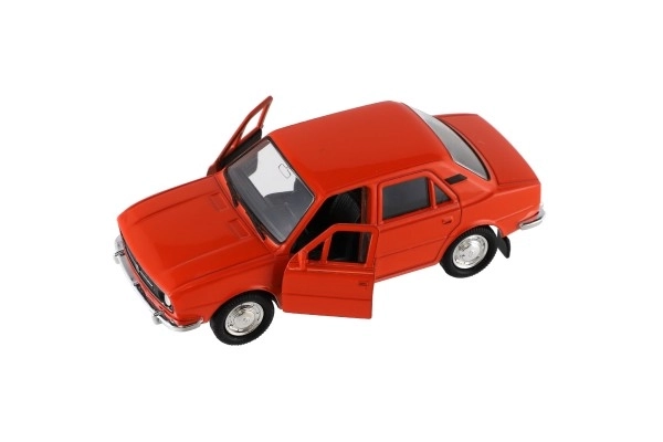 Auto Welly Škoda 105L kov/plast 11cm 1:34-39 na prosti tek 4 barve v škatli 15x7x7cm