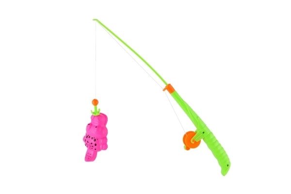 Igra ribe/ribič magnetna plastika 3kosi+palica plastika 34cm barvni mix na kartici
