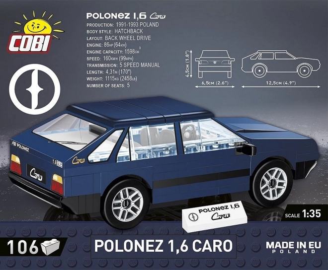 Model Polonez Caro iz kock 1:35 od COBI