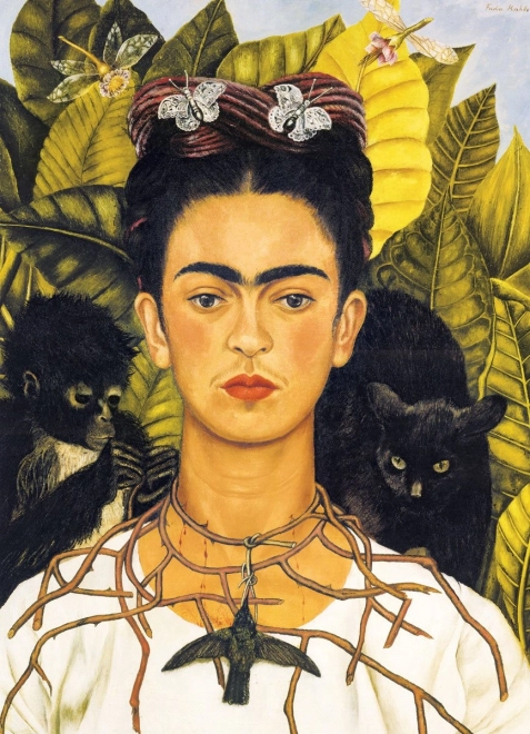 Sestavljanka Portret Fride Kahlo s trnovim ogrlicem 1000 koščkov