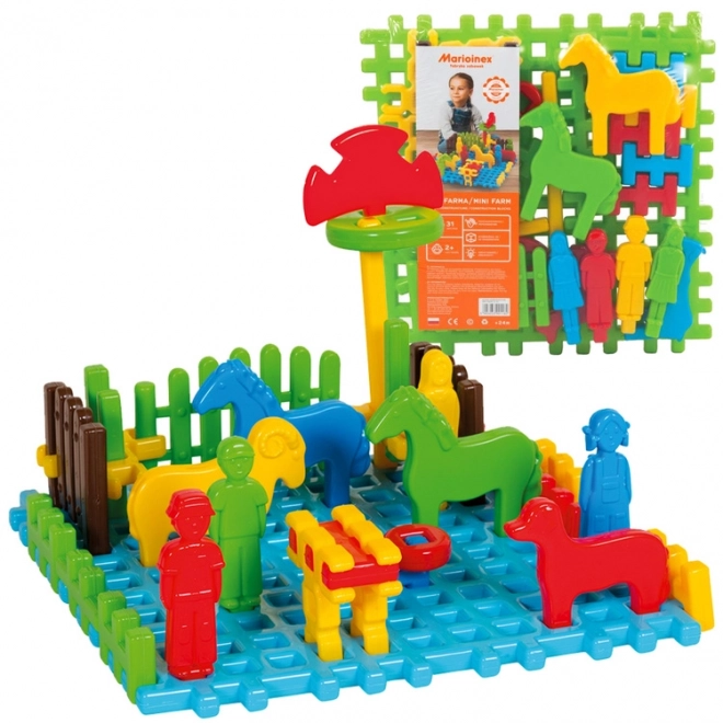 Marioinex gradbeni set Mini farma Wafle