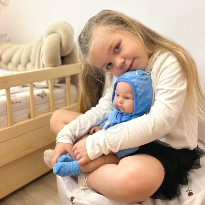 Woopie kraljevska punčka dojenček v oblekici medvedka 46 cm