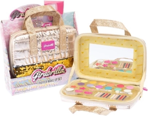 Kozmetični set GIRABRILLA zlatá make-up torbica z ogledalcem