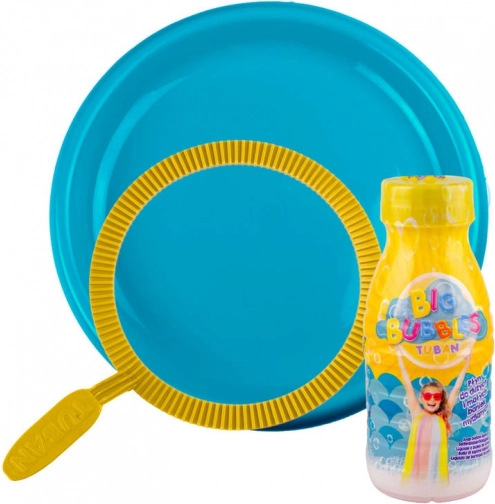 TUBAN komplet za milne mehurčke s krožnim obročem in posodico + raztopina 250 ml