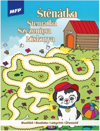 Pobarvanke in labirinti – kužek, 210 × 276 mm, 32 strani