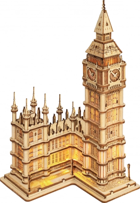 RoboTime leseni 3D puzzle ura stolp Big Ben sveti