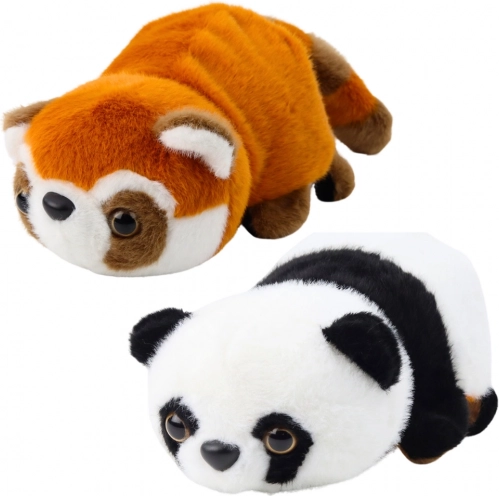 Plišasta igrača 2v1 – Panda rdeča in klasična 22 cm