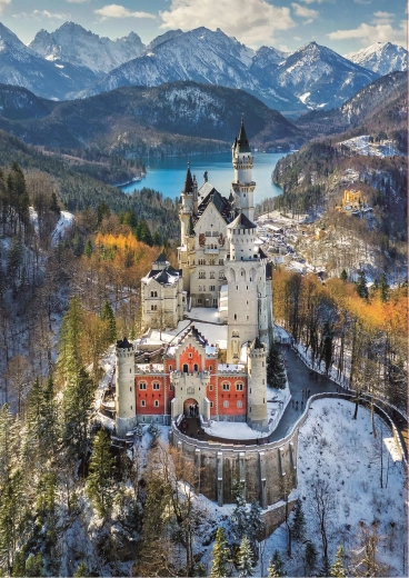 Educa puzzle Grad Neuschwanstein iz zraka 1000 koščkov