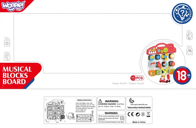 Woopie Montessori Otroški Barvni Manipulacijski Panel