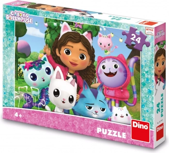 Sestavljanka Gabby's Dollhouse na vrtu 24 koščkov