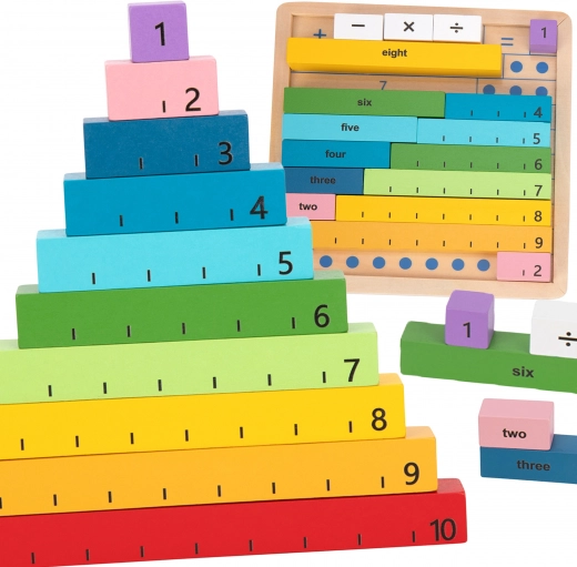 Lesena matematična tabla TOOKY TOY za učenje računanja
