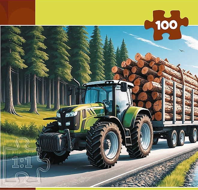 Sestavljanka Gozdni traktor 100 kosov