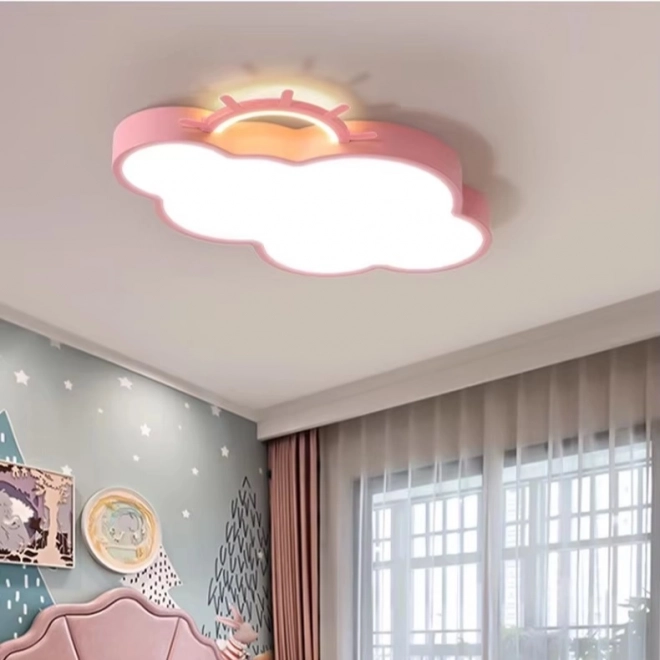 LED svetilka rožnata oblak s daljinskim upravljanjem