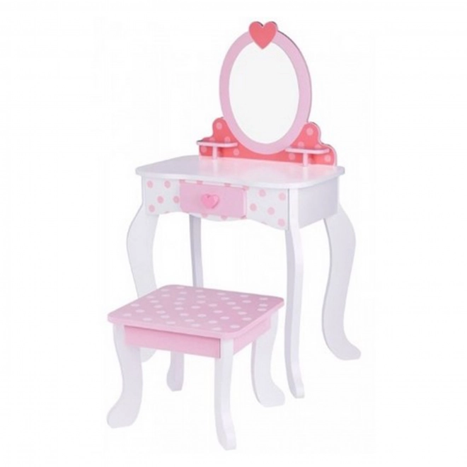 Lesena toaletna mizica s stolčkom od Tooky Toy