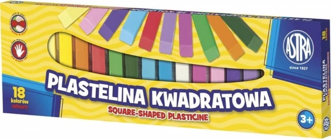 Astra plastelin kvadraten 18 barv