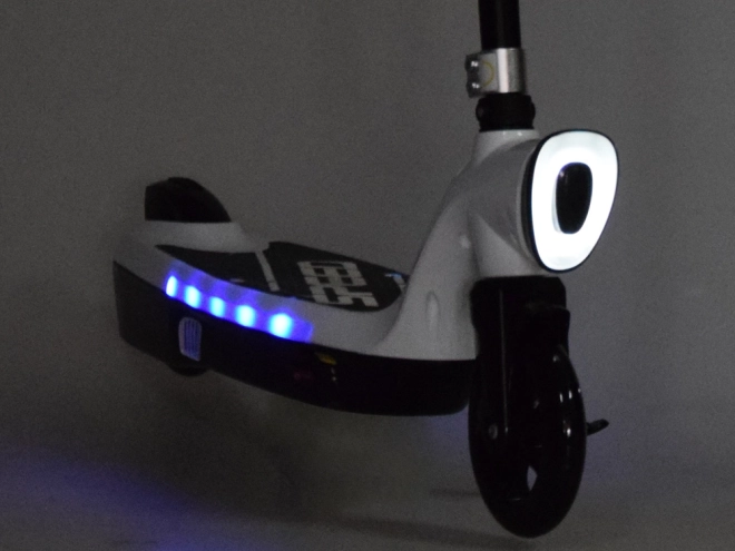 Električni skiro s LED osvetlitvijo – Bela