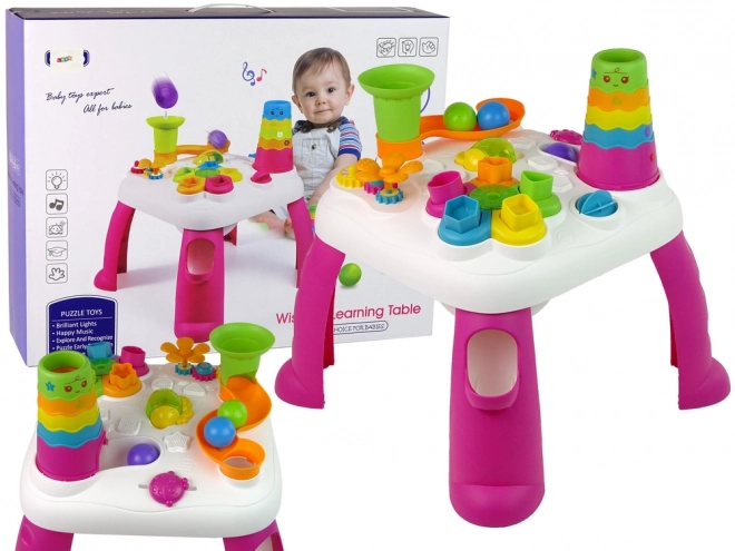 Interaktivna miza za sortiranje kroglic Ball Sorter Slide Pink
