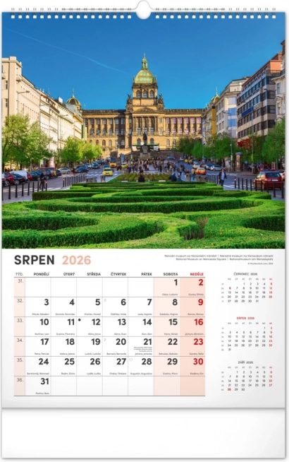 Stenski koledar Praga 2026
