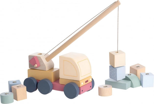 Cubika pasteln0vla0dilka z magnetom 3d lesena sestavljanka 14 delov