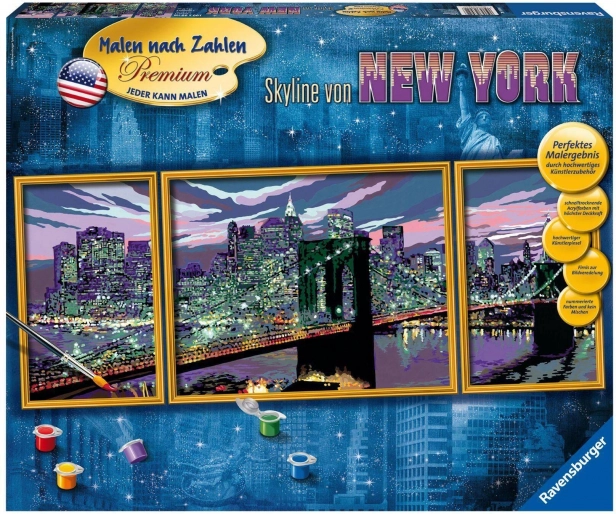 Ravensburger CreArt panorama New York – slikanje po številkah