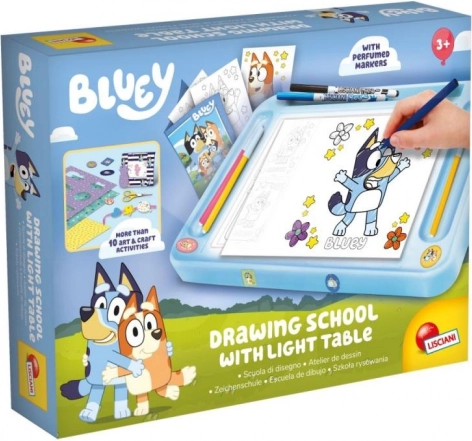 BLUEY svetlobna risalna miza A4 s šablonami