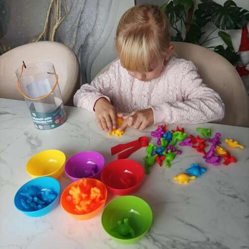 Lesena montessori igra Nauči se šteti – Dinozavri