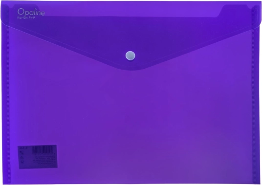 Plastična mapa z gumbom A4 OPALINE, vijolična, 180 µm