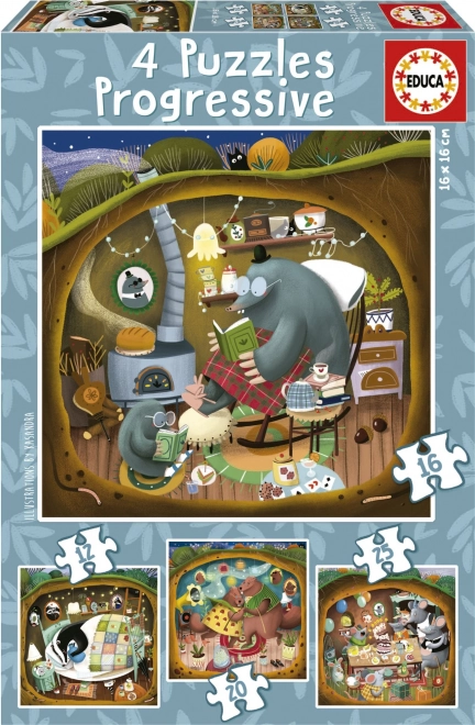 Puzzle Gozdne zgodbe 4v1