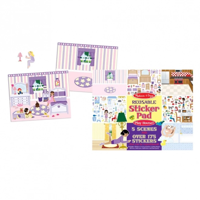 Ponovno lepilne nalepke 'Igrajmo se hišo' Melissa & Doug