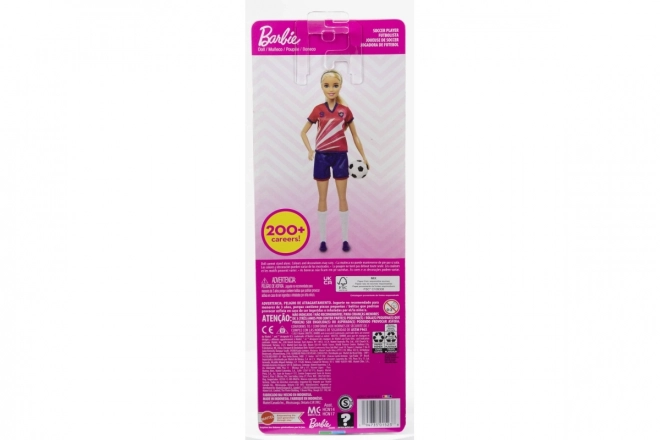 Barbie nogometna punčka v rdečem dresu