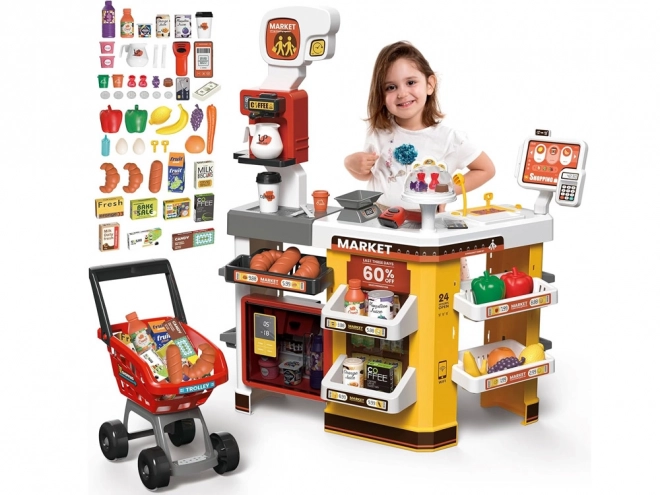 Velika slaščičarna supermarketa + dodatki vozička ZA4638
