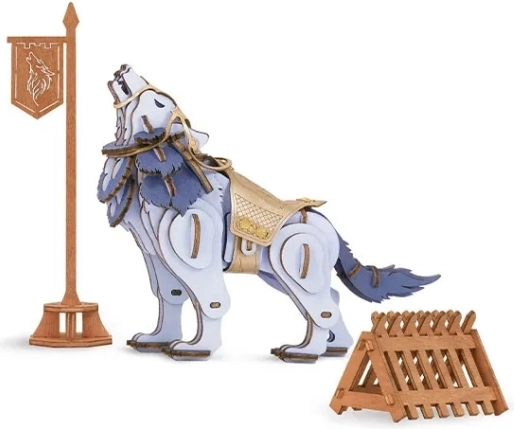 3D lesene puzzle Volk Bojevnik