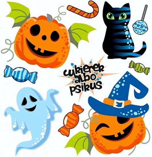 Nalepke za likanje Halloween – mali list