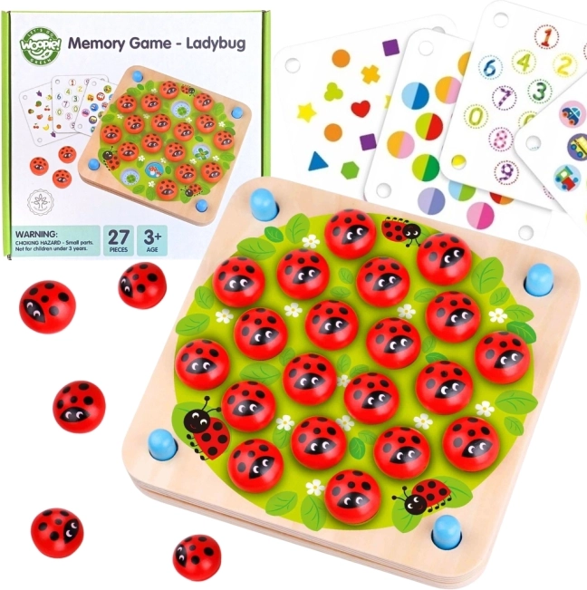Lesena spominska igra z marjeticami WOOPIE Green
