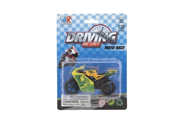 Motor s kovinskim/plastičnim dirkačem 8cm z mešanimi vrstami v prostem teku na kartici