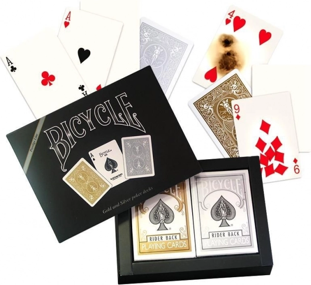Bicycle Prestige – komplet 2 poker kart Gold & Silver