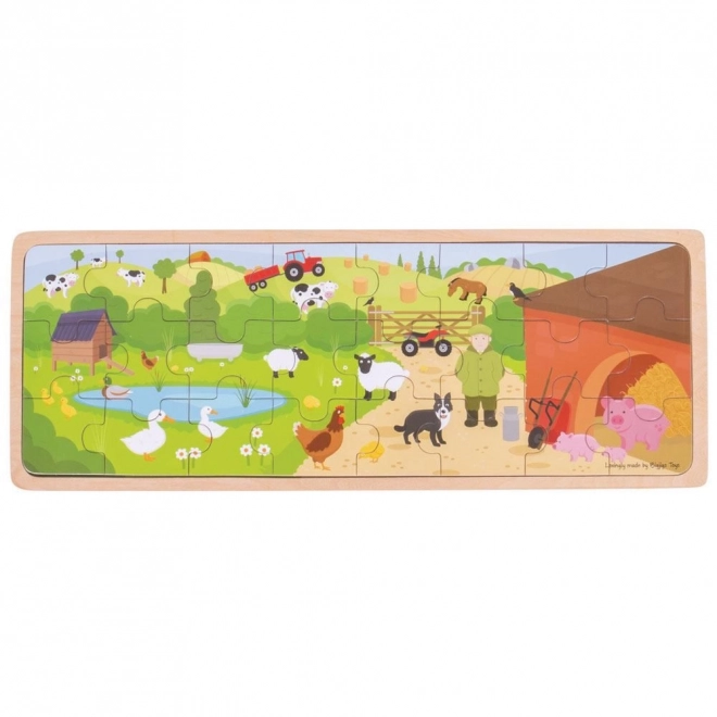 Bigjigs Toys Puzzle Na kmetiji