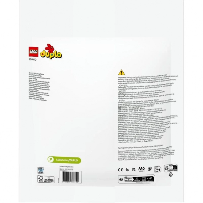Lego Duplo zelena konstrukcijska plošča
